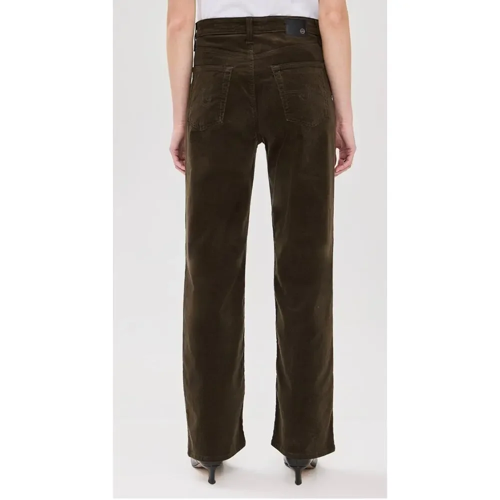 AG Womens 30 Brown Kora High Rise Wide Leg Corduroy Casual Dress Pants Designer